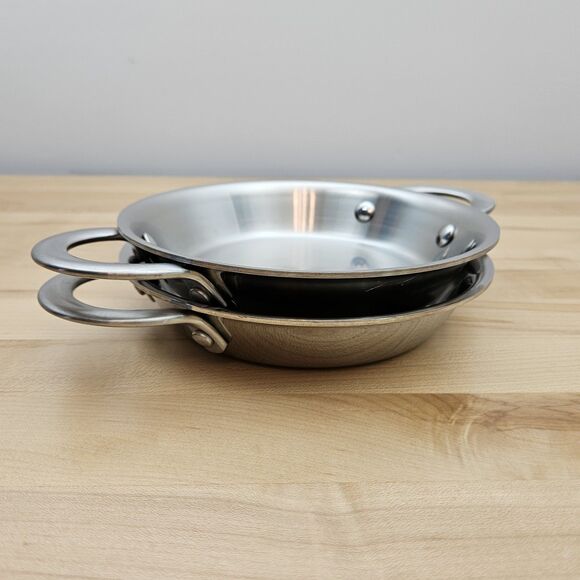 Set Of Two (2) Calphalon 8106 Stainless Steel Two-Handled Mini Gratin Pans 6" - Picture 5 of 5